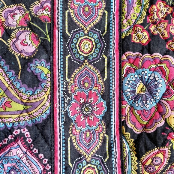 Vera Bradley Mini Black Multi Color Handbag - Picture 8 of 8